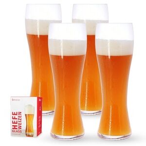 SPIEGELAU  set of 4 HEFEWEIZEN crystal glasses - 23.5 ounce each - NIB